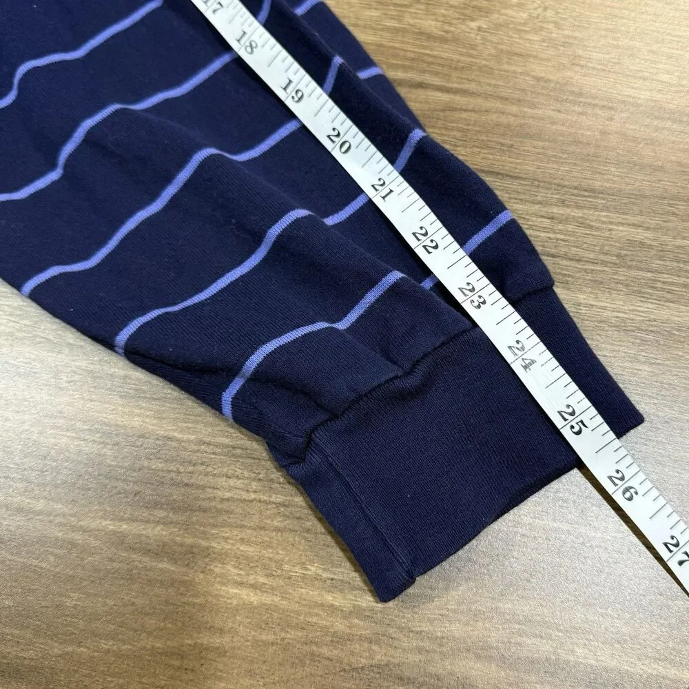 Ralph Lauren Polo Golf Pima Cotton Long Sleeve Blue Striped Men Shirt Size XXL